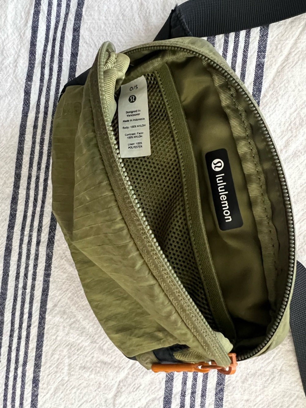 lululemon olive green mini belt bag